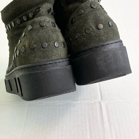 275 Central Green Suede Fashion Sneakers Platform Booties woman's size 36 - Picture 7 of 10